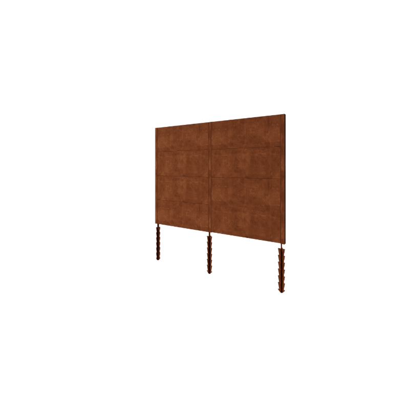 Corten čelična ograda H4 kompletan set 258 cm