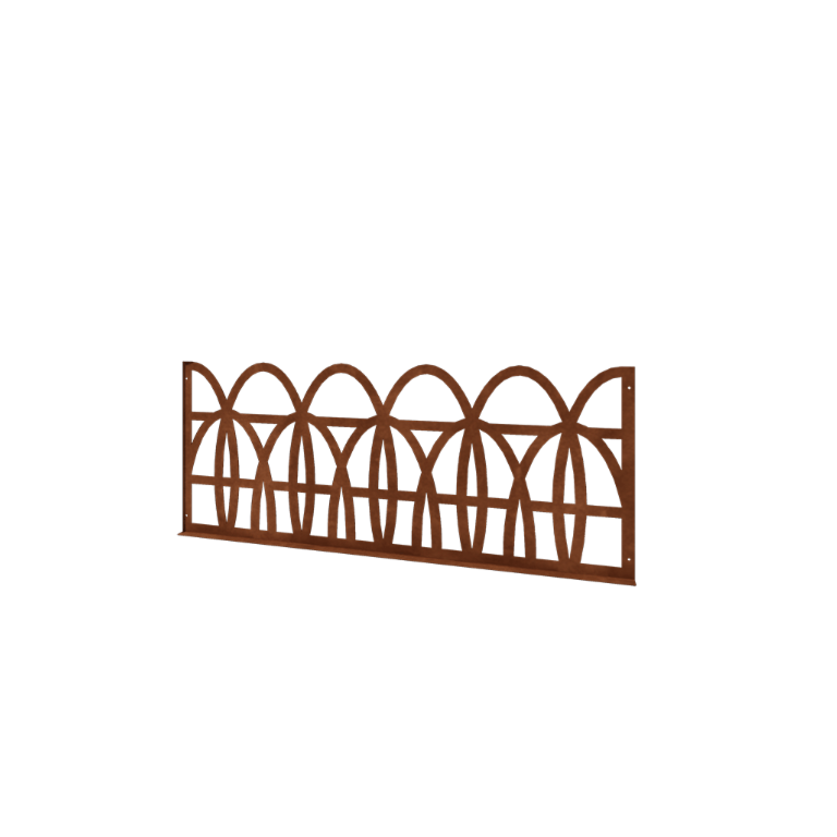 Corten čelika ukrasna ograda T - Panel - 149 x 3 x 60 cm