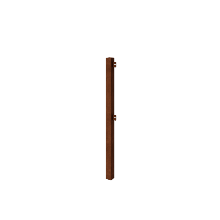 Corten čelika ukrasna ograda - Završni stup - 110 cm