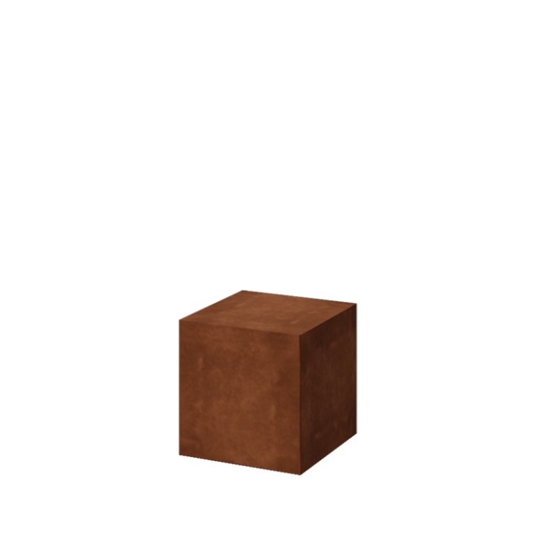 Postolje od corten čelika - Ohio - 40 x 40 x 40 cm