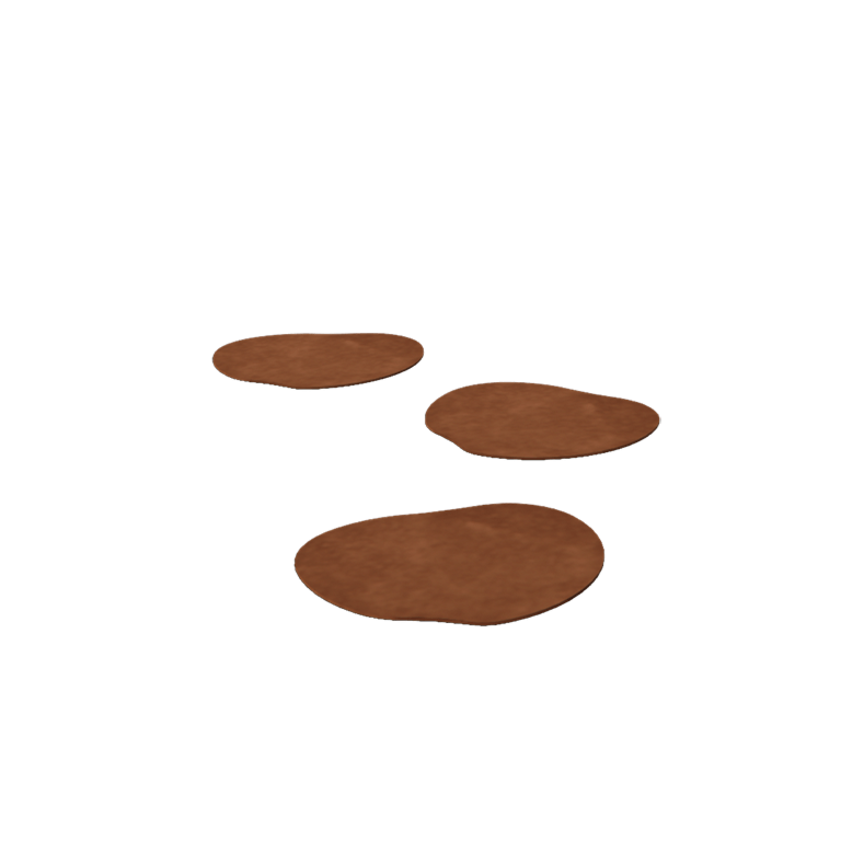 Corten čelična vrtna podna ploča Organska 30 x 30 cm