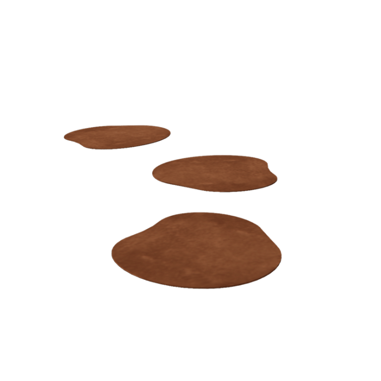 Corten čelična vrtna podna ploča Organska 40 x 40 cm