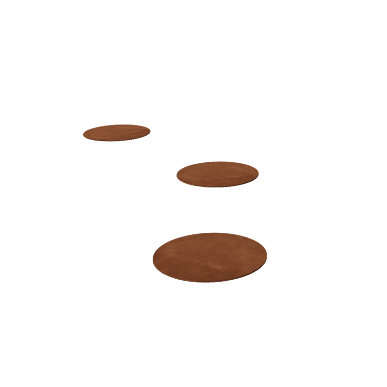 Corten čelika ploča za stazu - Okrugli - 25 cm