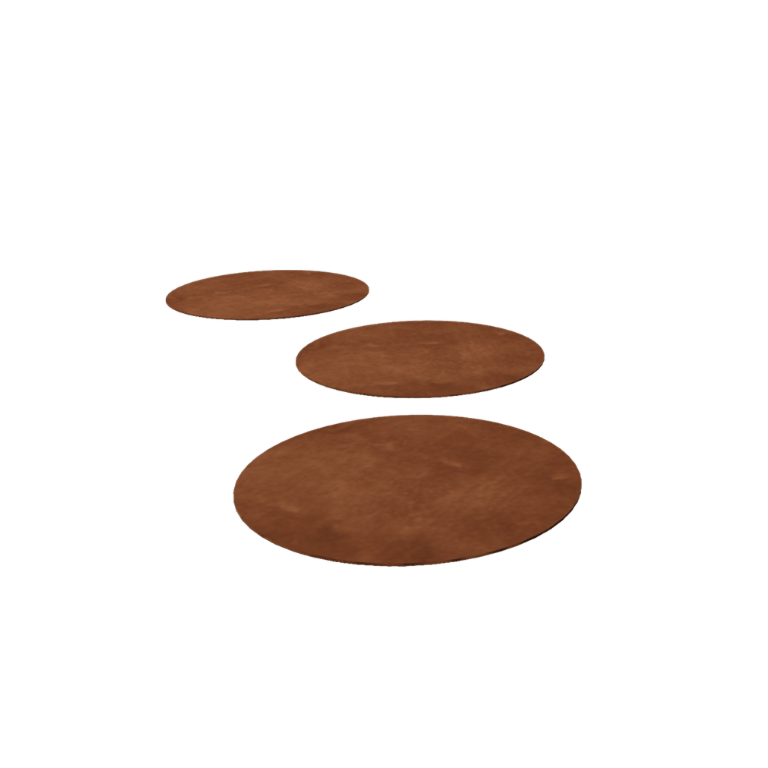Corten čelika ploča za stazu - Okrugli - 50 cm