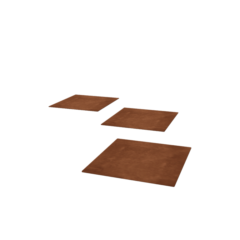 Corten čelika ploča za stazu - Kvadrat - 40 x 40 cm