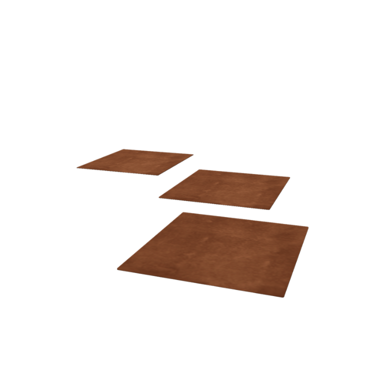 Corten čelična vrtna podna ploča Kvadrat 50 x 50 cm