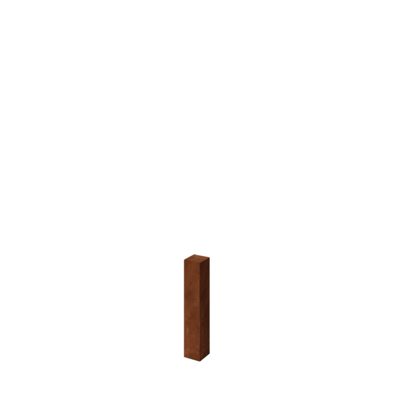 Corten čelična stup za ogradu 60 cm