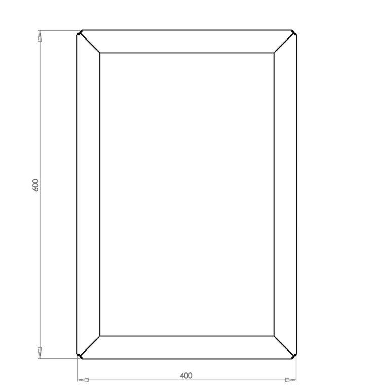 Corten čelična tegla za cvijeće Teksas 40 x 60 cm