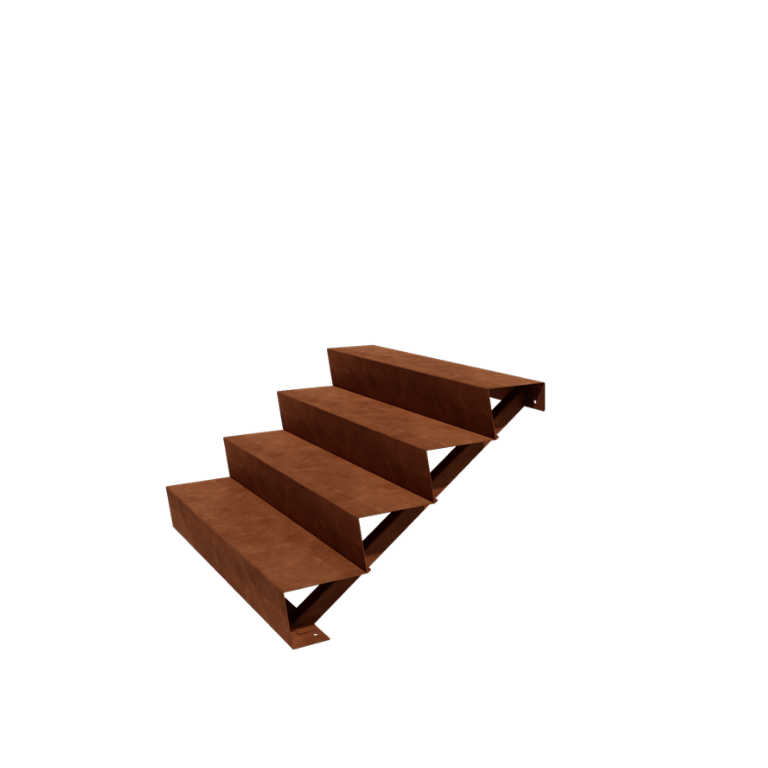 Corten čelične stepenice New York 4-stepenica (širina 120 cm)