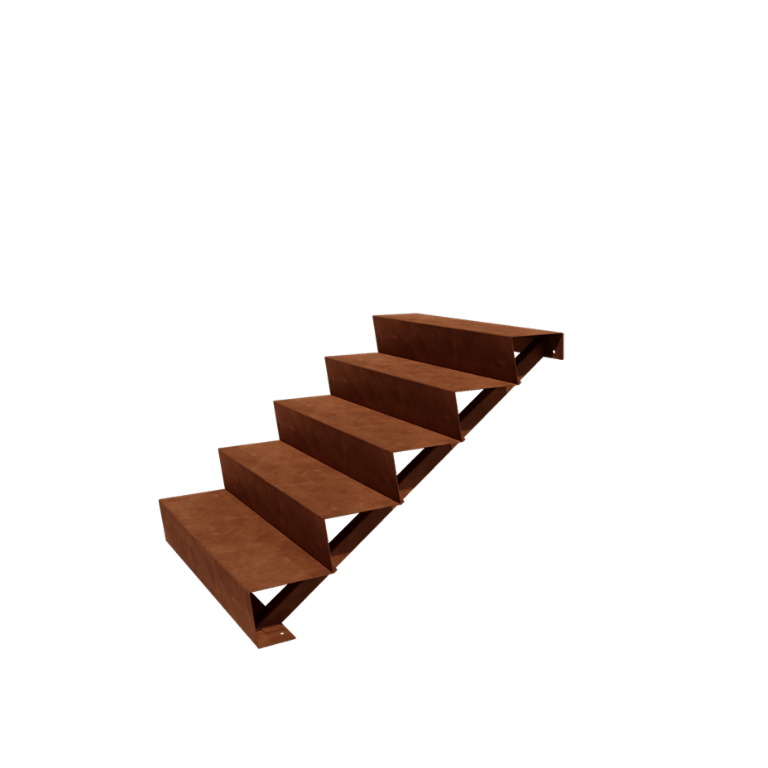 Corten čelične stepenice New York 5-stepenica (širina 100 cm)