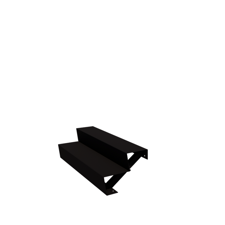 Čelične vrtne stepenice - 2-stepenice - 48 x 120 x 34 cm - RAL9005 mat (crna)