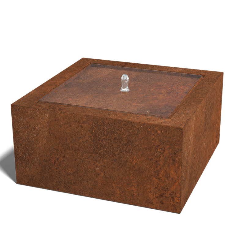 Corten čelična fontana 80 x 80 x 40 cm