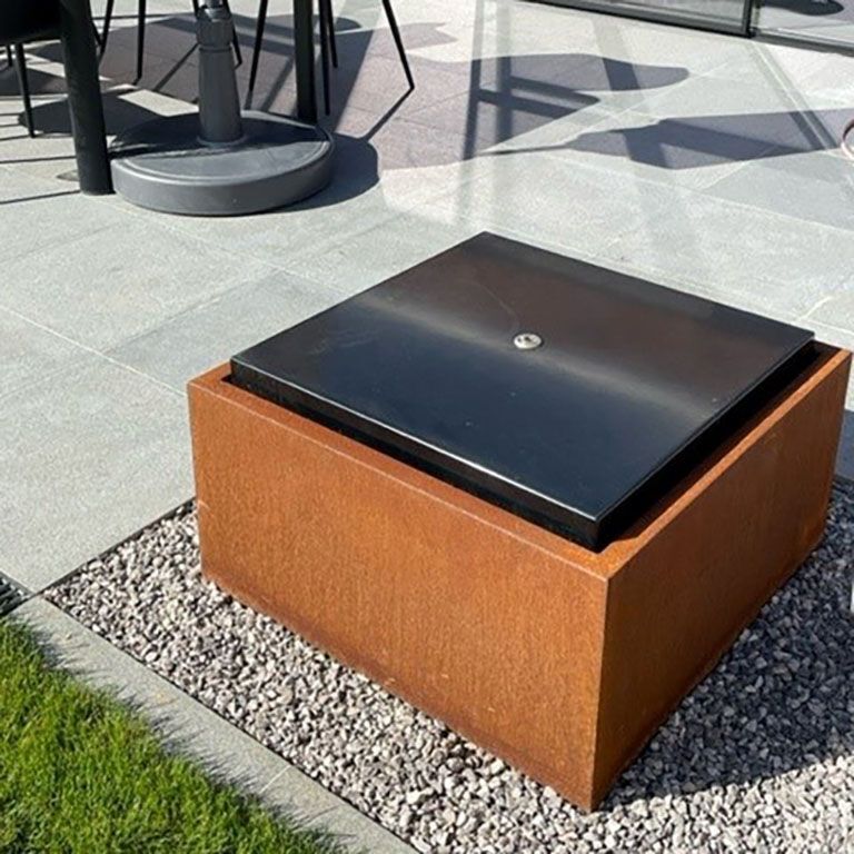 Corten čelični vodeni ukras 50 x 50 x 40 cm