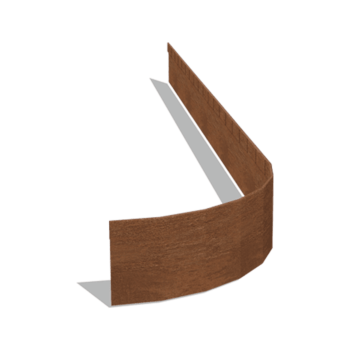 Corten čelične rubnjaci za travnjak FLEX izravnato 13 cm (dužina 150 cm)