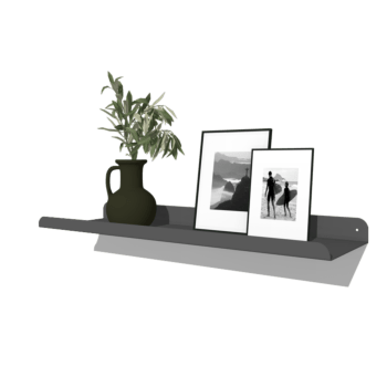 Moderna zidna polica od praškasto lakiranog čelika U-oblik 80 x 20 cm