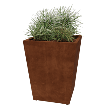 Zavarena corten čelična tegla za cvijeće Konus 80 x 80 x 100 cm