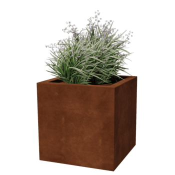 Zavarena corten čelična tegla za cvijeće Montana 50 x 50 x 50 cm