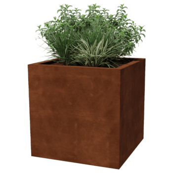 Zavarena corten čelična tegla za cvijeće Montana 70 x 70 x 70 cm