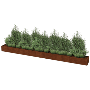 Corten čelična tegla za cvijeće Texas xxl 480 x 40 cm