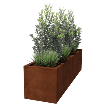 Zavarena corten čelična tegla za cvijeće Montana 200 x 50 x 50 cm