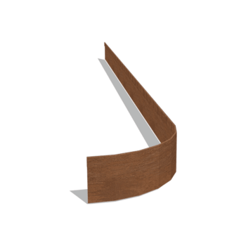 Corten čelične rubnjaci za travnjak FLEX izravnato 13 cm (dužina 240 cm)