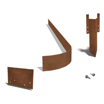 Corten čelične rubnjaci za travnjak FLEX izravnato 13 cm kompletan set po 24 metra
