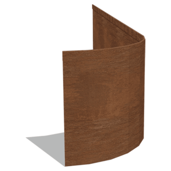 Corten čelične rubnjaci za travnjak FLEX izravnato 35 cm (dužina 150 cm)