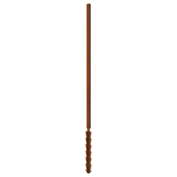 Corten čelični stup ravno s potporni klin 190 x 6 x 3 cm