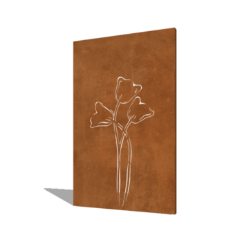 Corten čelični vrtni panel stup simetrično 120 x 6 x 190 cm
