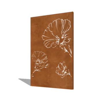 Corten čelični vrtni panel mjesec 120 x 6 x 190 cm