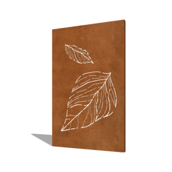 Corten čelični vrtni panel veliki padajući listovi 120 x 6 x 190 cm
