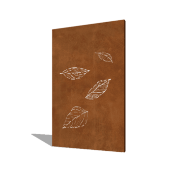 Corten čelični vrtni panel mali padajući listovi 120 x 6 x 190 cm