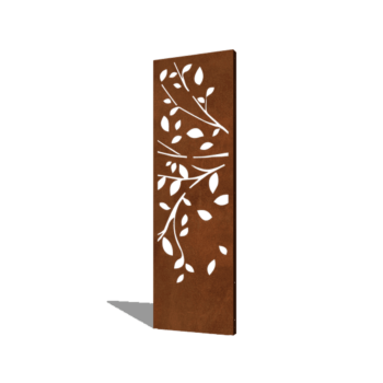 Corten čelični vrtni panel drvo dio 2 60 x 6 x 190 cm