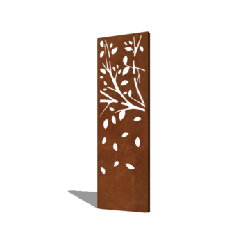 Corten čelični vrtni panel drvo dio 3 60 x 6 x 190 cm