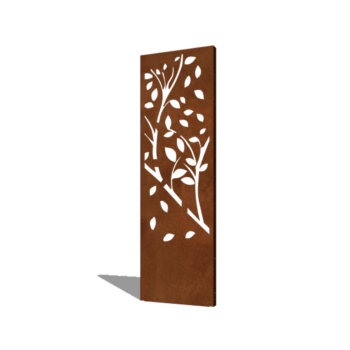 Corten čelični vrtni panel drvo dio 4 60 x 6 x 190 cm