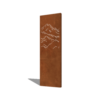 Corten čelični vrtni panel planine kompozicija 3 60 x 6 x 190 cm