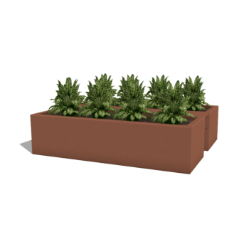 Praškasto lakirana čelična balkonska žardinjera 60 cm