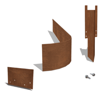 Corten čelične rubnjaci za travnjak FLEX izravnato 23 cm kompletni set po 15 metara