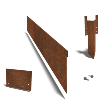 Corten čelične rubnjaci za travnjak izravnato 13 cm kompletan set po 24 metra