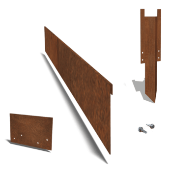 Corten čelične rubnjaci za travnjak izravnato 23 cm kompletni set po 15 metara
