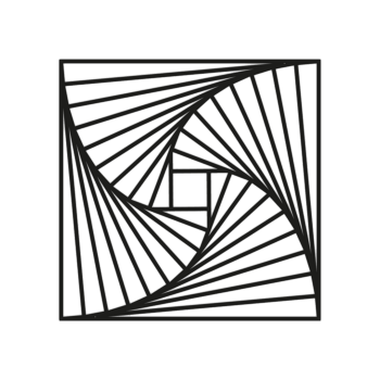 Metalna zidna dekoracija Geometrijski oblici 3.0