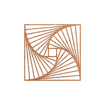 Corten čelična zidna dekoracija Geometrijski oblici 3.0