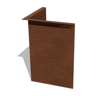 Corten čelične rubnjaci za travnjak kutno 45 cm unutarnji kut