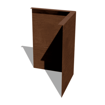 Corten čelične rubnjaci za travnjak kutno 45 cm vanjski kut