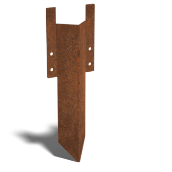 Corten čelik kratki potporni klin 12 - 15 cm