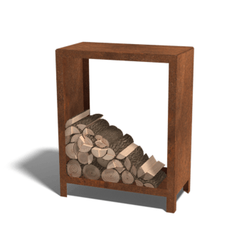Corten čelično spremište za drva Indiana 100 x 80 x 40 cm