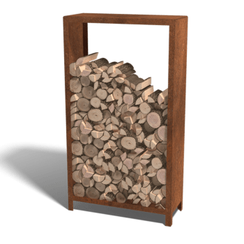 Corten čelično spremište za drva Indiana 180 x 100 x 40 cm