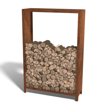 Corten čelično spremište za drva Indiana 180 x 120 x 40 cm