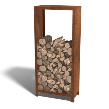 Corten čelično spremište za drva Indiana 180 x 80 x 40 cm