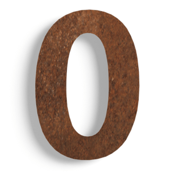 Corten čelični kućni broj 0 - 15 cm